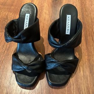 Aquazzura twist Napa stiletto slide sandal